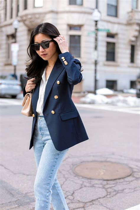 petite navy blazer for women.